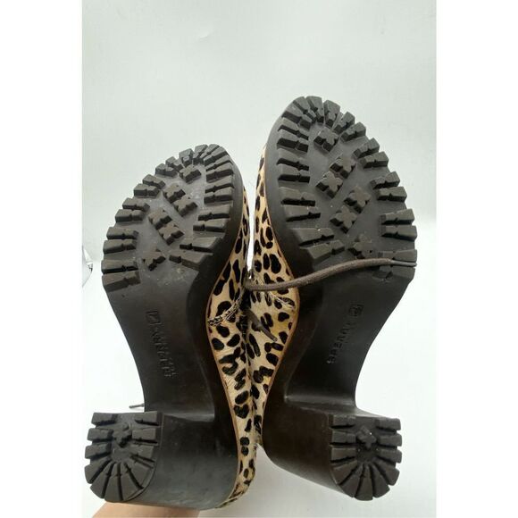 Sperry Princetons Top Sider Princeton boot leather lace up pony hair chunky heel - Picture 12 of 12